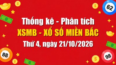 Dự Đoán XSMB Ngày 21/10/2026 Thứ 4 - Soi Cầu Xổ Số Miền Bắc Ngày 21-10-2026